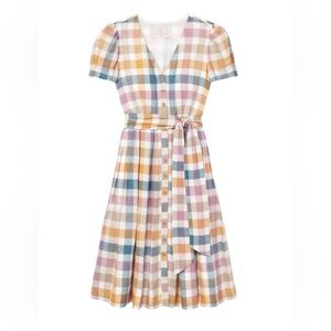 Gal Meets Glam Poppy Plaid Shirtdress size 12